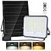 Faro Led Solare 200w Cct Dimmerabile 3000k/4000k/6500k Sensore Ip66 Esterni 16000mah - Foto miniatura 1