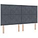 Testiera Design Blocchi Diamante Grigio Scuro 180 cm Velluto - Foto miniatura 1