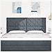 Testiera Design Blocchi Diamante Grigio Scuro 180 cm Velluto - Foto miniatura 3