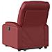 Poltrona Alzapersone Massaggi Reclinabile Rosso Vino Similpelle - Foto miniatura 5