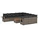 Set Divani da Giardino 12 pz con Cuscini Grigio in Polyrattan - Foto miniatura 1
