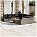 Set Divani da Giardino 12 pz con Cuscini Grigio in Polyrattan - Foto miniatura 2
