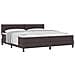 Letto Box Spring con Materasso Marrone Scuro 200x200 cm Tessuto - Foto miniatura 1