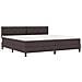Letto Box Spring con Materasso Marrone Scuro 200x200 cm Tessuto - Foto miniatura 3