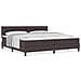 Letto Box Spring con Materasso Marrone Scuro 200x200 cm Tessuto - Foto miniatura 4