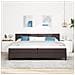 Letto Box Spring con Materasso Marrone Scuro 200x200 cm Tessuto - Foto miniatura 5