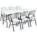Set Da Pranzo Da Giardino 6 Posti Cugnoli Pieghevole Bianco - Foto miniatura 2