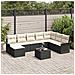 Set Divano da Giardino con cuscino 9 pcs Marrone Poly Rattan - Foto miniatura 2