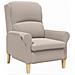 poltrona Grigio chiaro 76 x 94 x 102 cm Tessuto - Foto miniatura 1