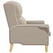 poltrona Grigio chiaro 76 x 94 x 102 cm Tessuto - Foto miniatura 5