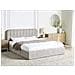Letto Contenitore Ciniglia Challans 180 X 200 Cm Beige - Foto miniatura 1
