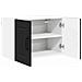Pensile cucina 2 pcs Nero 60 x 31 x 40 cm Legno multistrato - Foto miniatura 5