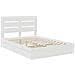 Letto con Contenitore Bianco 160 x 200 cm Legno multistrato - Foto miniatura 4
