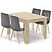Set da tavolo NP con 4 sedie TYRA grigie - Rovere Sonoma 120x80 - Foto miniatura 1
