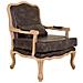 Poltrona In Legno Imbottita Marrone 64x72x92h - Foto miniatura 1