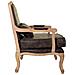 Poltrona In Legno Imbottita Marrone 64x72x92h - Foto miniatura 4