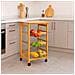 Carrello Cucina In Legno, 47x37x79h Cm, Marrone Chiaro - Foto miniatura 2