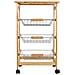 Carrello Cucina In Legno, 47x37x79h Cm, Marrone Chiaro - Foto miniatura 3