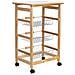 Carrello Cucina In Legno, 47x37x79h Cm, Marrone Chiaro - Foto miniatura 5
