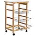 Carrello Cucina In Legno, 47x37x79h Cm, Marrone Chiaro - Foto miniatura 6