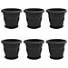 Vasi per Piante 6 pcs Nero Ø 26 x 21.5 cm Plastica - Foto miniatura 1