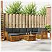 Set divani 8 pcs Naturale e Antracite Legno di Acacia Massello - Foto miniatura 2