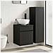 Set di mobili per il bagno 2 pz Nero 33 x 34,5 x 100 cm - Foto miniatura 5