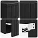 Set di mobili per il bagno 2 pz Nero 33 x 34,5 x 100 cm - Foto miniatura 8
