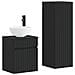 Set di mobili per il bagno 2 pz Nero 33 x 34,5 x 100 cm - Foto miniatura 1