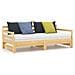Divano Letto Estraibile in Legno Massello di Pino 2x (90x200) cm - Foto miniatura 4
