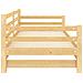 Divano Letto Estraibile in Legno Massello di Pino 2x (90x200) cm - Foto miniatura 8
