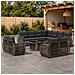 Set Divano da Giardino 12 pz Grigio e Grigio Scuro polyrattan - Foto miniatura 6