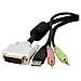 Cavo switch KVM DVI-D Dual Link USB 4 in 1 con audio e microfono 1,8 m - Foto miniatura 5