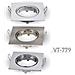 Porta Faretti Led Gu10 Incasso Orientabile Quadrato Nickel Satinato 82x82 Mm Vt-779 Sq 3591 - Foto miniatura 1