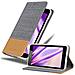 Custodia Compatibile Con Nokia Lumia 540 In Grigio Chiaro Marrone - Coperchio Protettiva Con Chiusura Magnetica, Funzione Stand E Tasca Per Le Carte - Foto miniatura 1