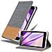 Custodia Compatibile Con Nokia Lumia 540 In Grigio Chiaro Marrone - Coperchio Protettiva Con Chiusura Magnetica, Funzione Stand E Tasca Per Le Carte - Foto miniatura 4