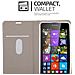 Custodia Compatibile Con Nokia Lumia 540 In Grigio Chiaro Marrone - Coperchio Protettiva Con Chiusura Magnetica, Funzione Stand E Tasca Per Le Carte - Foto miniatura 8
