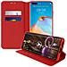 Custodia Huawei P40 Pro Portacarte Funzione Supporto Similpelle Liscia Rosso - Foto miniatura 5