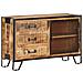 Credenza 100x31x60 Cm In Legno Massello Di Mango Grezzo - Foto miniatura 1