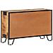 Credenza 100x31x60 Cm In Legno Massello Di Mango Grezzo - Foto miniatura 6