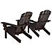 Sedie da Giardino Adirondack con Tavolino Legno Abete Marrone - Foto miniatura 3
