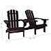 Sedie da Giardino Adirondack con Tavolino Legno Abete Marrone - Foto miniatura 5