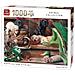 Jigsaw Puzzle Cuccioli Sulle Scale 1000 Pezzi - Foto miniatura 1