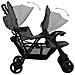 Passeggino Gemellare a Tandem Grigio Scuro in Acciaio - Foto miniatura 3