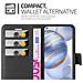 Custodia Compatibile Con Honor 30 In Nero Carbone - Coperchio Protettiva Con Chiusura Magnetica, Funzione Stand E Tasca Per Le Carte - Foto miniatura 4
