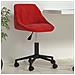 Sedia Girevole Da Ufficio Rosso Vino In Velluto - Foto miniatura 1
