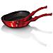 Burgundy Set Di Padelle Induzione 22 - 26 Cm In Alluminio Antiaderente Marmo Senza Pfoa Rosso - Foto miniatura 3