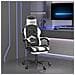 Sedia da Gaming Girevole Poggiapiedi Nero e Bianco Similpelle - Foto miniatura 1