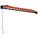 Tenda Retrattile Arancione E Marrone 3x2,5m Tessuto E Alluminio - Foto miniatura 5