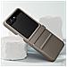 Cover Per Samsung Z Flip5 Similpelle Originale Flap Eco-leather Case Etoupe - Foto miniatura 2